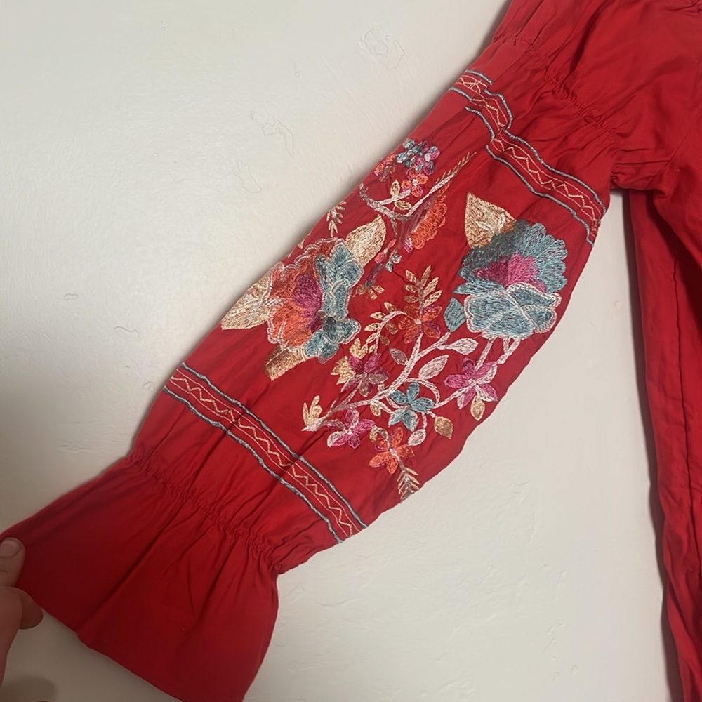 Free people fleur du jour babydoll embroidered dress - Picture 4 of 8